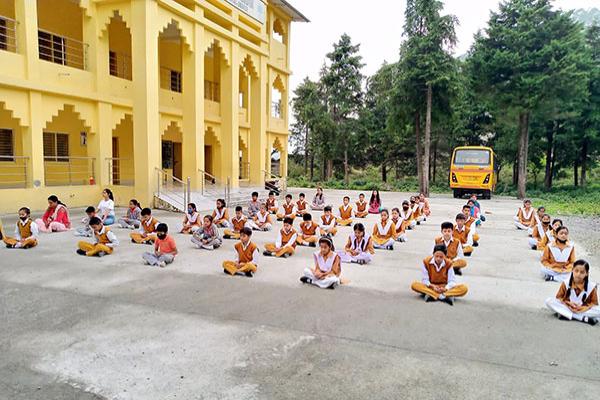 International Yoga Day celebration at Maharishi Vidya Mandir Bhowali.